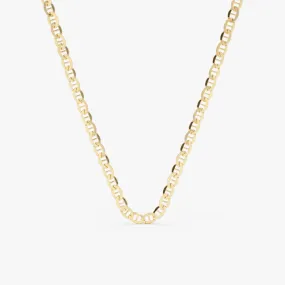 14k 3.5 MM Mariner Chain Link Necklace