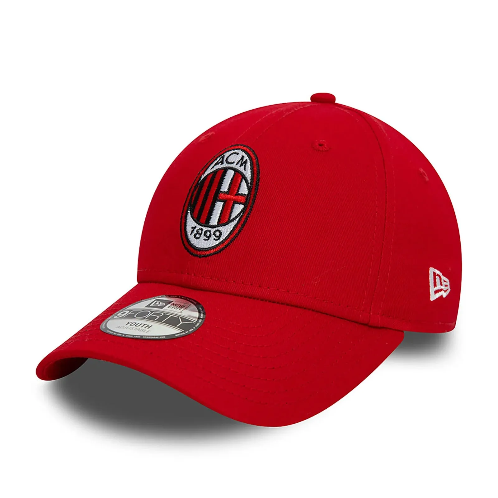 AC Milan Kids Red 9FORTY Cap Cloth Strap Adjustable Football (Soccer) By New Era