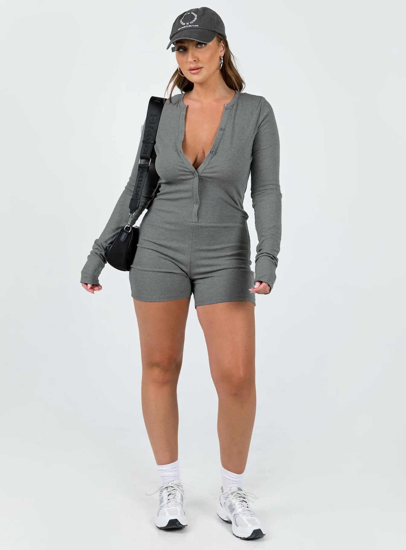 Angel Romper Dark Grey