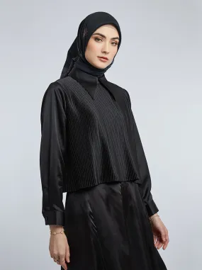 AZLIN PLEATED TOP PLAIN BLACK