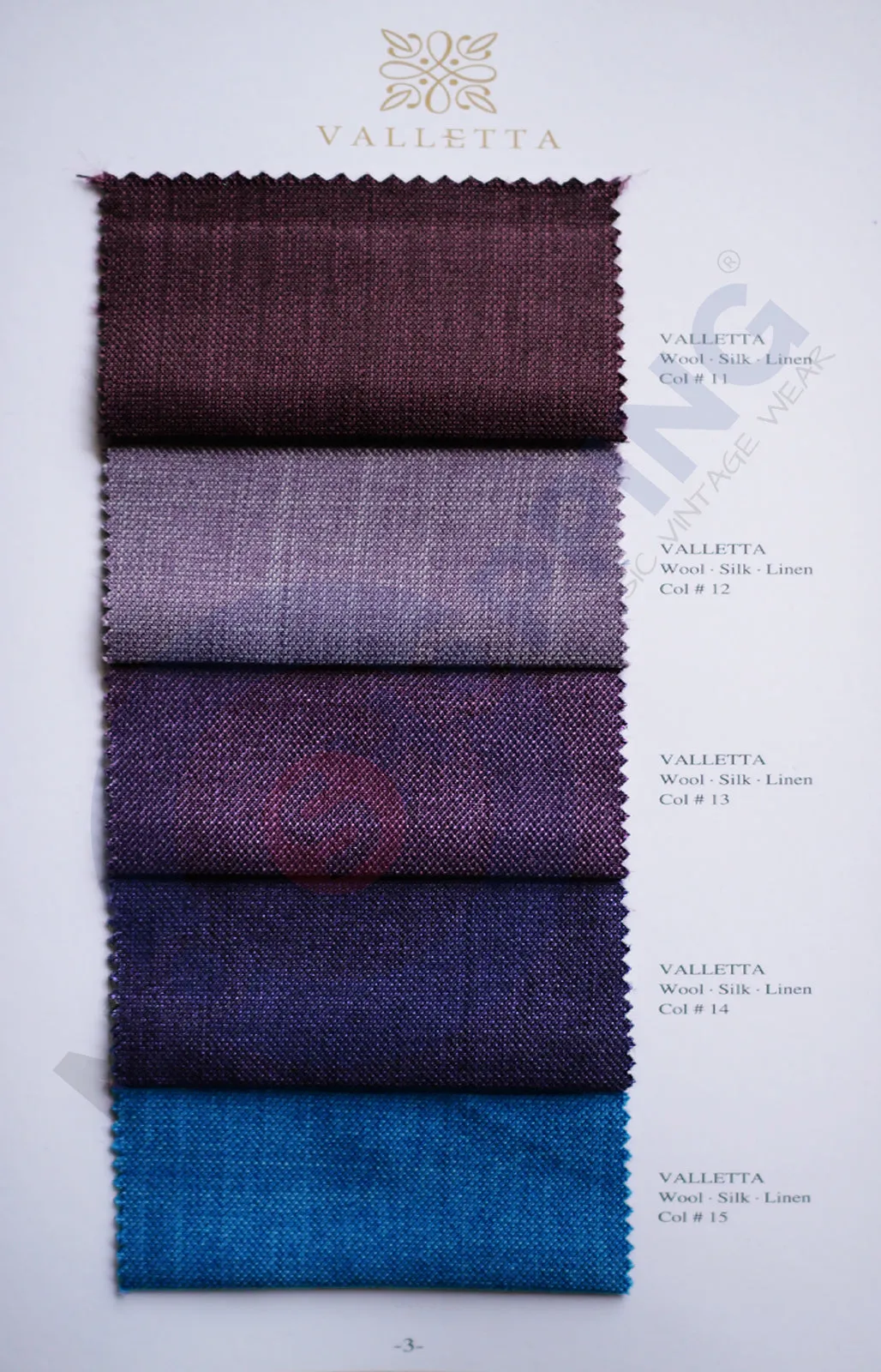 Bespoke 3 Piece Suit -  Valletta Fabric Collection 3 Piece Suit