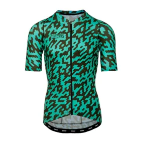 Bioracer Spitfire Noise Mens Cycling Jersey (Green)