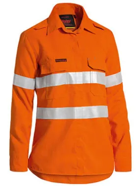 Bisley TenCate Tecasafe® Women's Taped Hi Vis FR Lightweight Vented Long Sleeve Shirt BL8097T