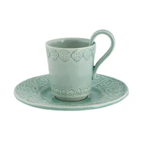 Bordallo Pinheiro Rua Nova coffee cup and saucer