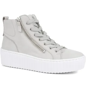 Chunky Leather High Top Trainers - GAB35535 / 322 391