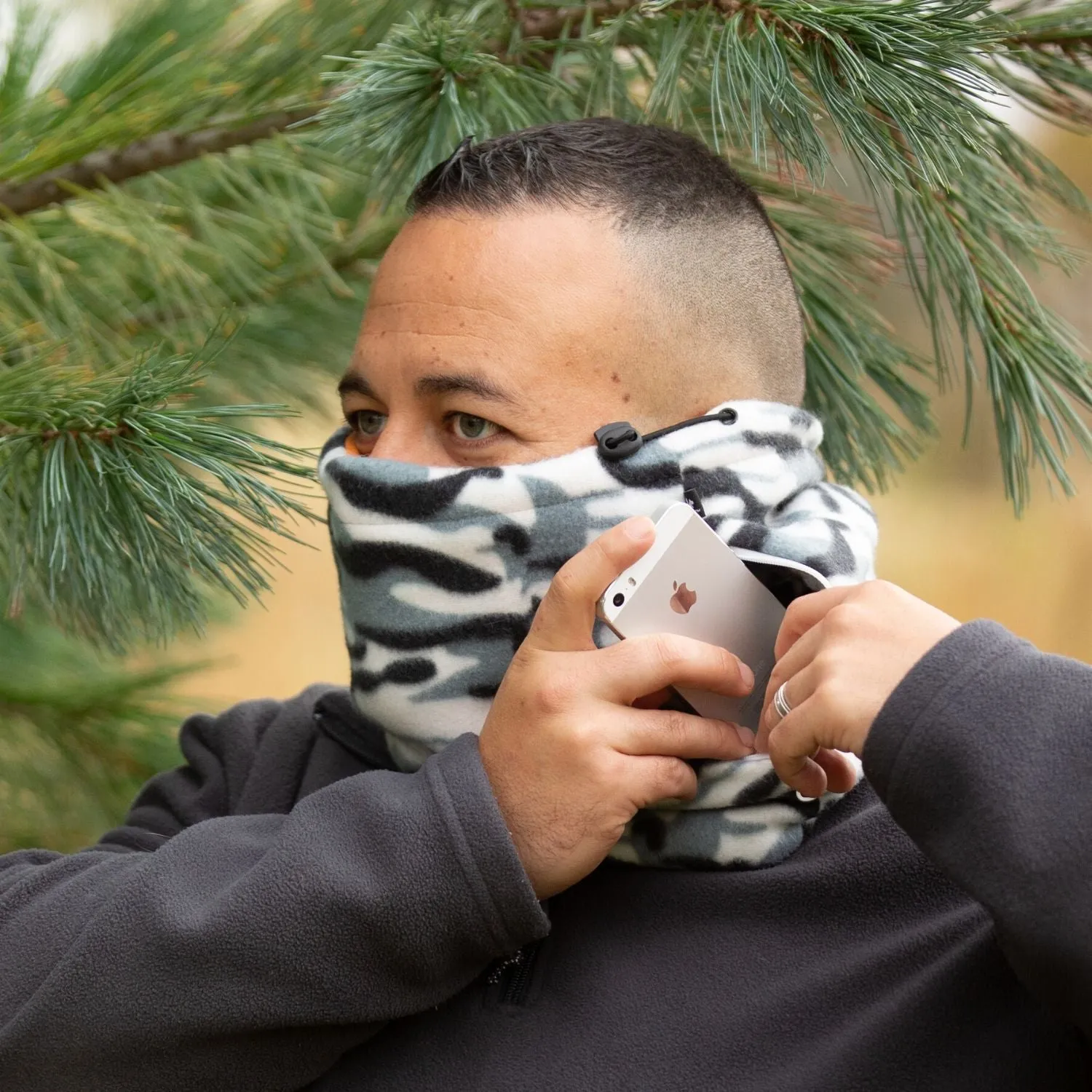 Convertible Neck Gaiter with Pocket™ | Camo Orange