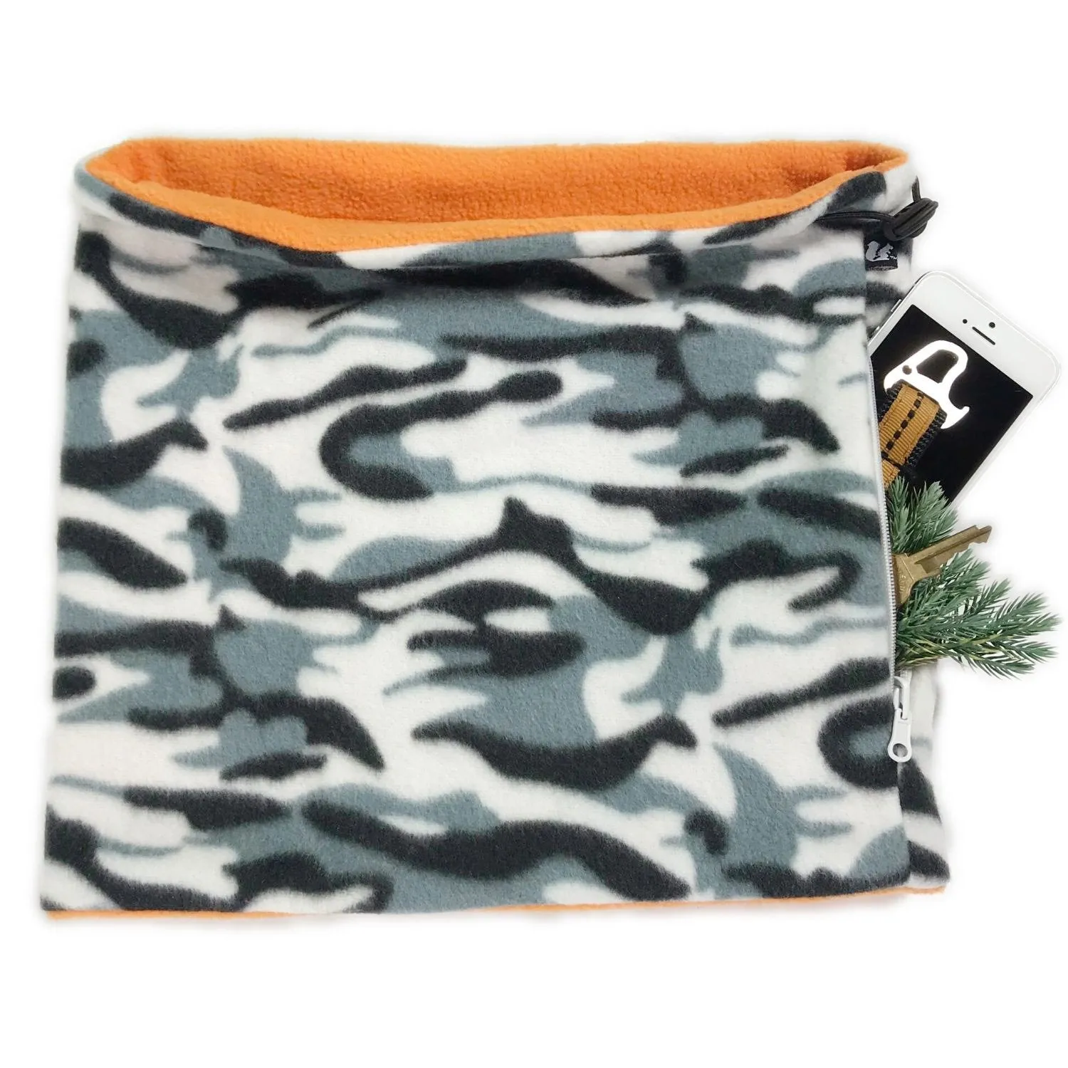 Convertible Neck Gaiter with Pocket™ | Camo Orange