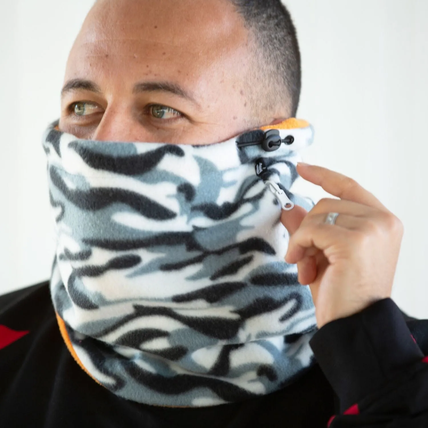 Convertible Neck Gaiter with Pocket™ | Camo Orange