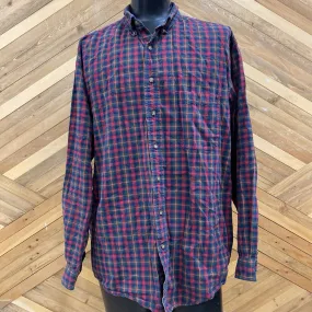 Eddie Bauer - Men's Flannel Shirt - MSRP $95: Red/Green-men-LG - Tall