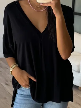 Effortless Oversized Tunic | Black