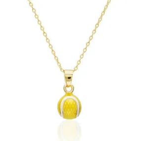 Enamel Tennis Ball Pendant Small and charm options