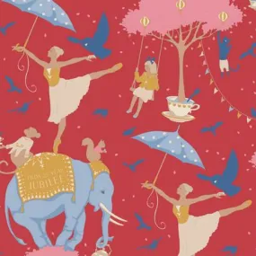 Fabric CIRCUS LIFE JUBILEE RED by TILDA, TIL100543