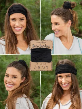 Full Boho Bandeau® Headband - Black