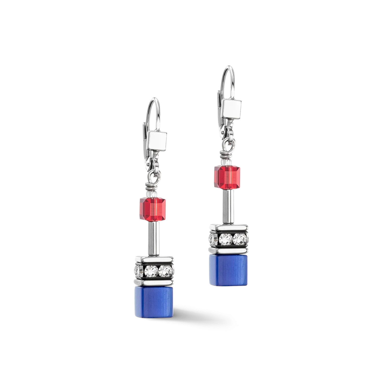 GeoCUBE® Iconic earrings silver-royal