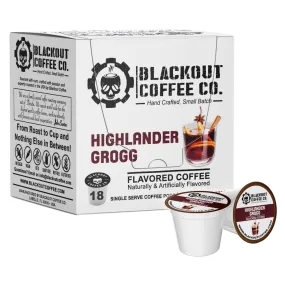 HIGHLANDER GROGG FLAVORED COFFEE PODS 18CT