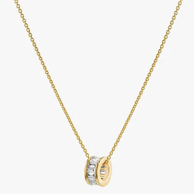 Lab Grown Baguette Diamond Loop Pendant