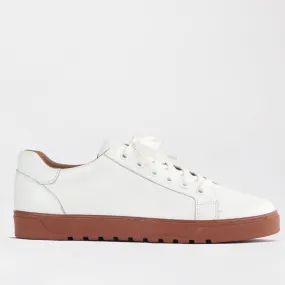 Men’s Sneaker with Removable Footbed in White - 12743