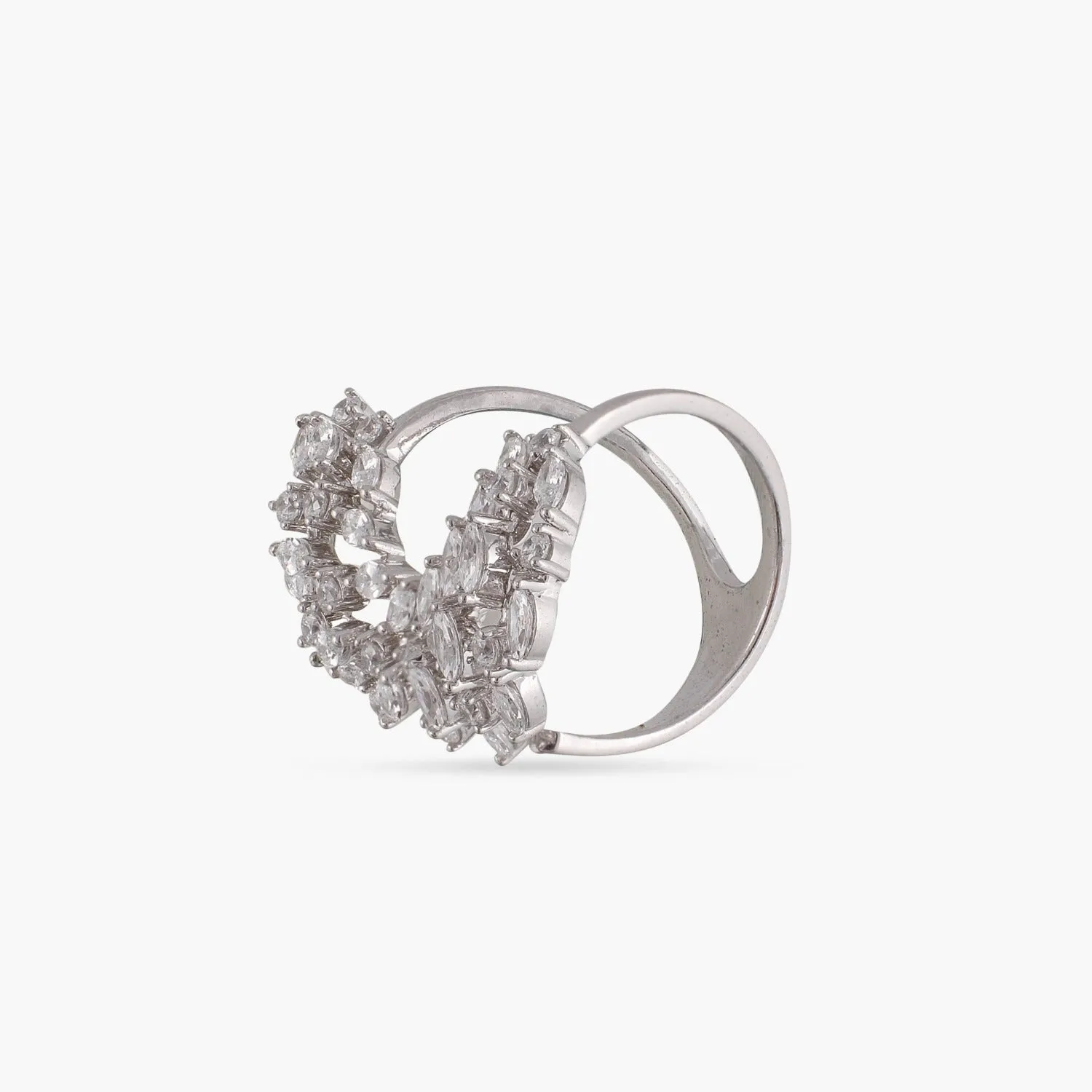 Millenia CZ Silver Ring