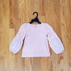 ML Kids Blush Long Sleeve Ruffle Top