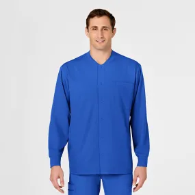 PRO Men's Snap Front Scrub Jacket - Royal