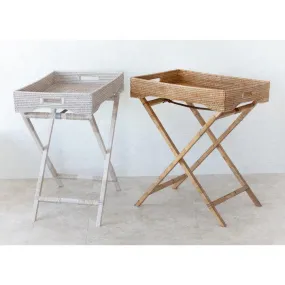 Rattan Butler Tray Table