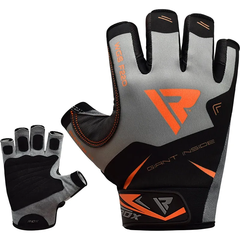 RDX F22 Half Finger Solid Grip Weight Lifting Training Gym Gloves