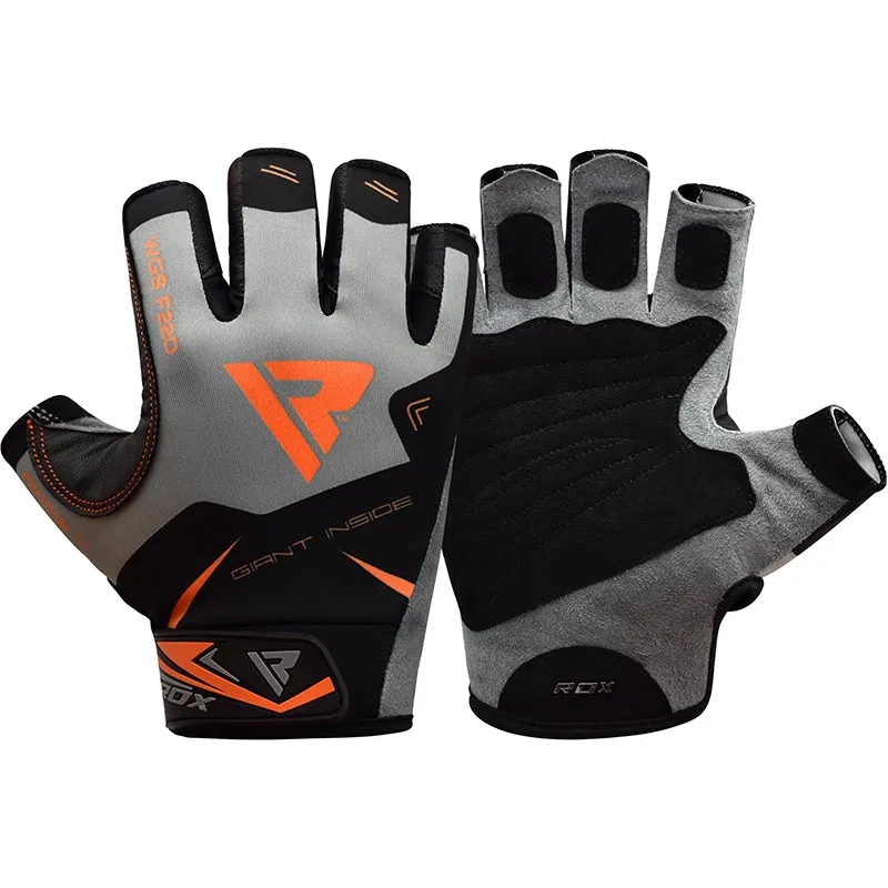 RDX F22 Half Finger Solid Grip Weight Lifting Training Gym Gloves