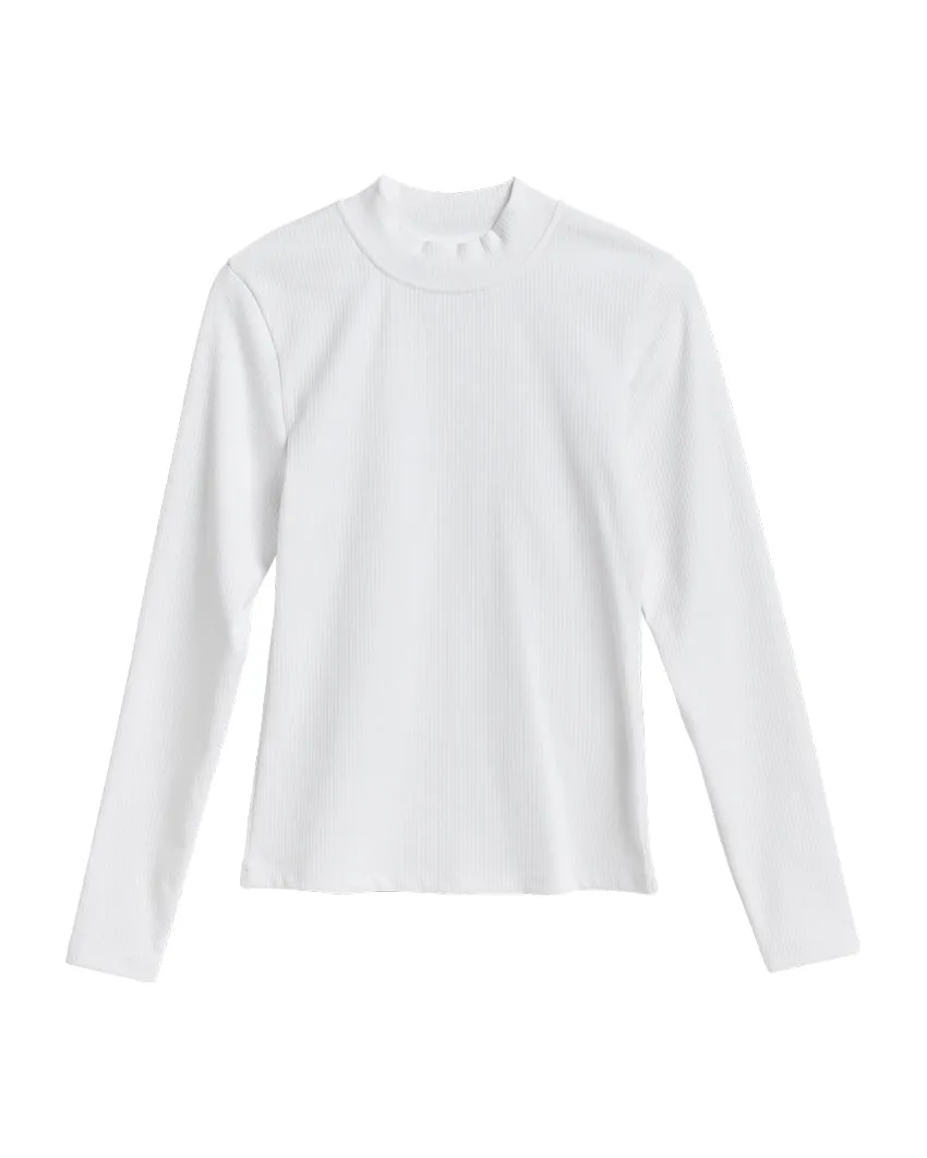 Rib Mockneck Long Sleeve