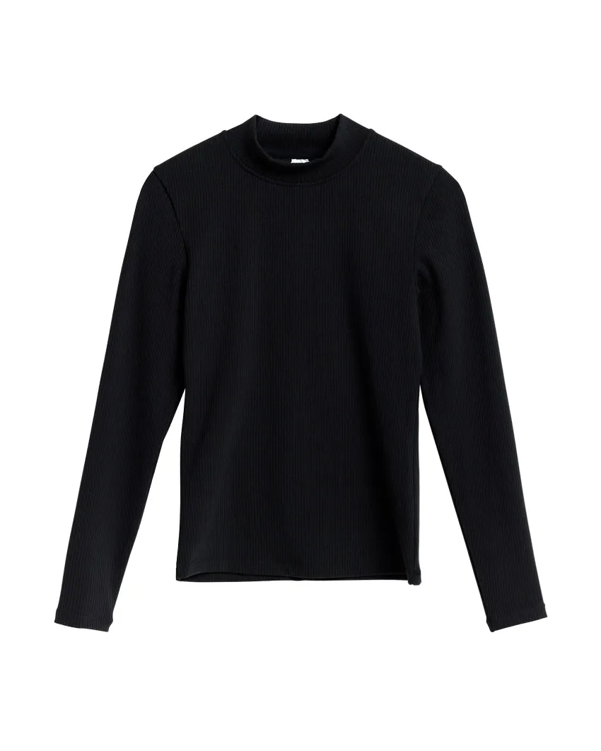 Rib Mockneck Long Sleeve