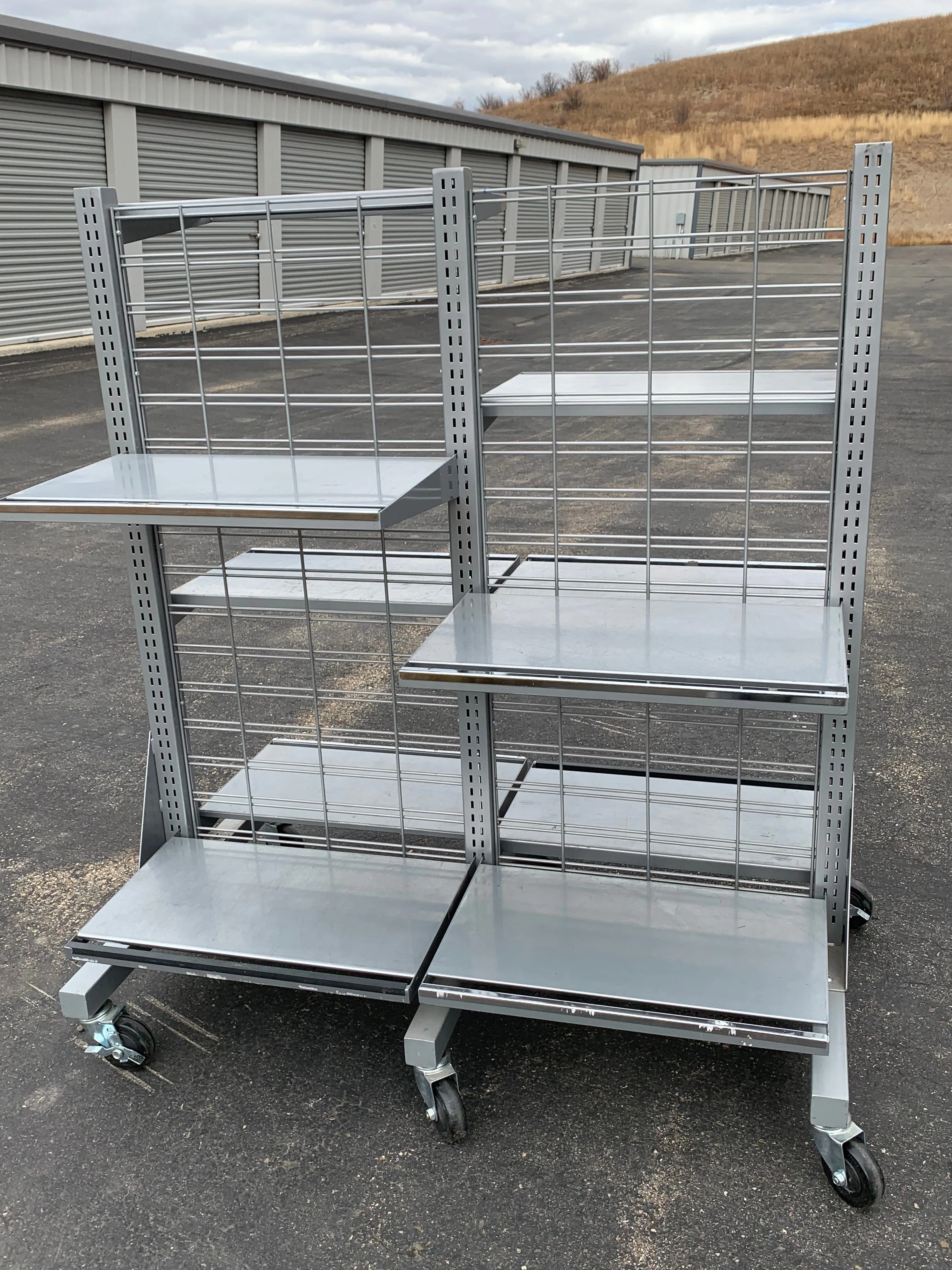 Rolling Shelving Store Display