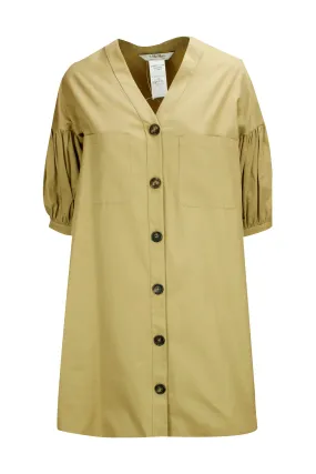 'S Max Mara Puff-Sleeve V-Neck Dresses