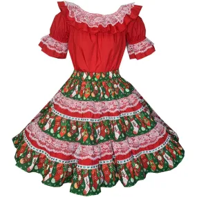 XL Christmas Stockings Square Dance Outfit